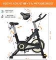 Sovnia Exercise Bike, Stationary Bikes, Fitness Bike with iPad Holder, LCD Monitor and Comfortable Seat Cushion, Whisper Quiet Indoor Cycling Bikes Perfect for Home Gym Workout. 