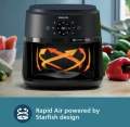Philips Airfryer NA221/00 Digital Airfryer With Rapid Air Technology Black (4.2L, 1500W). 