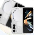 Samsung Galaxy Z Fold 3, Z Fold 4, Z Fold 5 - Magnetic MagSafe Transparent Case - Durable Shock Proof TPU Back Cover. 