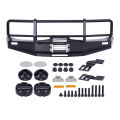 1/10 Scale ARB Bull Bars Metal Tube Front Winch Bar Bumper for RC Crawler RUN80 Chassis LC80 Body SCX10 TRX4 Upgrade Parts.