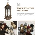 Ramadan Lantern Mini Eid Mubarak Candle Lantern Black Moon Castle Decorative Hanging Candle Lanterns for Ramadan Decorations Wedding Decorations Table Centerpiece.
