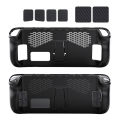 JYS-SD009 Steam Deck Protective Case Kit: TPU Case + Stand + Trackpad & Back Button Stickers – Full Protection for the Console. 