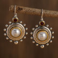 Vintage Palace Baroque Pearl Earrings Temperament Earrings Classical Elegant Drop Hook Earrings 925 Silver Needle Earrings. 