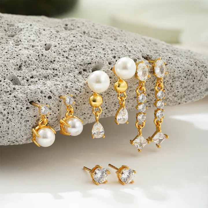 Dainty%20Zircon%20Small%20Stackable%2014k%20Gold%20Plated%20Earrings%20Set%20for%20Women%20Multiple%20Piercing%20Cartilage%20Huggie%20Hoop%20Earring%20Jewelry%20-%20Image%204