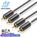 HIFI Stereo RCA Cable 2RCA to RCA Audio Cable Male To Male Aux Cables for Home Theater HDTV DVD Loudspeaker Box Power Amplifier. 
