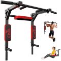 CHILL FITNESS 2 in 1 Pull Up Bars Dips Bar Ultimate Ultimate Body Press Wall Mounted Pull Up Bar / Dips Bar 6 - Grips Heavy Duty Wall Mounted Pull Up and Chin Up Bar for Home Exercise, Fully Steel with Rubber Handle fitness training. 