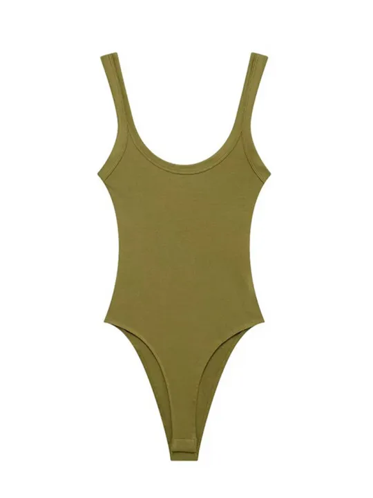 Women's%20Skinny%20Ribbed%20Bodysuits%20O%20Neck%20Straps%20Snap-Button%20%20Fashion%20Female%20Playsuits%20Comfortable%20Stretchy%20Clothing%20-%20Image%204