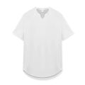 Running T-shirts Mens V-neck Slim Fit Fitness T Shirt Solid Gym Clothing Bodybuilding Tight T-shirt Quick Dry Training Tee Shirt.