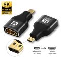 Micro HDMI Adapter 60Hz 4K 120Hz Micro HDMI Male to HDMI 2.1 Female For HD TV Box Prjector Camera Mini HDMI Extension Converter. 