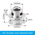 2PCS 2GT Synchro Wheel 16 20 30 36 40 Teeth 2GT Timing Pulley Bore 4/5/6/6.35/8mm for GT2 Timing Belt width 6MM 3D Printer Parts. 