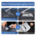 CMASO NEW N8 Adjustable Laptop Stand Aluminum for Macbook Tablet Notebook Stand Table Cooling Pad Foldable Laptop Holder  A. 