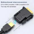 DVI 24+1 to HDTV Adapter Bi-Directional HDTV to DVI Cable adapter Coupler DVI to HDTV Cable Converter For Monitor TV PC PS4 Xbox. 