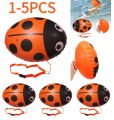PVC Swimming Buoy Bag Inflatable Ladybug Float Bag Floating Double AirBag with Waist Belt High Visibility Water Sport Safety Bag.