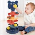 2-7 Layes Track Rolling Ball Pile Tower Early Educational Toy for Babies Rotating Track Educational Stacking Toy for Kids Gift. 