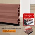 1M Silicone Door Bottom Seal Strip With Brush Weatherstrip Under Door Draft Stopper Anti-Cold Soundproof Windproof Gap Blocker. 