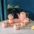Fancy Coffee set bone china gold plated colored. 