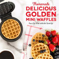 Compact 4-Inch Non-Stick 350-Watt Electric Mini Waffle Maker Machine. 