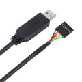 USB to TTL Serial 5V Adapter Cable with FTDI FT232RL Chip 6 Pin Female Socket Header UART IC Windows 11 10 8 7 Linux MAC OS.