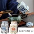Kitchen Seasoning Ceramic Tea Pot Traditional Chinese with Lid Airtight Food Storage Containers Reusable Pantry Organization. 