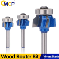 CMCP 1pc 6mm Shank Corner Round Router Bit R1 R2 R3 Trimming e Edge 4 Teeth Woodworking Milling Cutter.