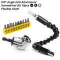 Angle Drill Screwdriver Adapter Flexible Shaft Extension Holder Screw Driver Attachment  Magnetic Drill Bit Phillips Slot Torx. 