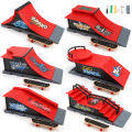 Professional Finger Skateboard DIY Skate Park Ramp Parts Tech Deck Scene Venue Combination Sets Novelty Toys Gift For Kids Child. 