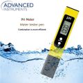 ADVANCED™ Digital pH Meter,Water Quality Tester,Water pH Tester With 0-14pH Measurement Range,Suitable For Drinking Water,Hydroponics, Aquarium,Swimming Pool High Precision 0.01pH Pen Tester. 