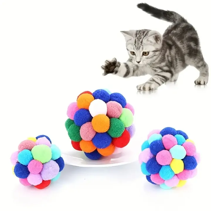 1/3PCS%20Cat%20Toys%20Cat%20Plush%20Ball%20Toy%20Pet%20Elastic%20Bell%20Ball%20Self%20Hi%20Ball%20Playing%20Cat%20Colorful%20Woolen%20Ball%20-%20Image%206