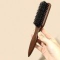 Boar Bristle Hair Brush (Unisex) - Fragrance-Free Professional Barber Styling Bristle Brush, Suitable for Thick/Fine Hair.