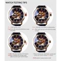 FORSINING 99A Men's Mechanical Watches Luxury Fashion Elegant Automatic Genuine Leather Strap Wrist Watches for Male Gift Clock. 