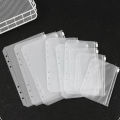 8pcs 6-Ring PVC Binder Pockets A7 A6 A5 Budget  Envelopes Zipper Folders Loose Leaf Bags Document Pouch Filing Bags. 