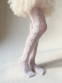 2 Pairs of Girls' Side Heart-Shaped Pearl Pattern Mesh Stockings Are Suitable for Girls to Wear with Their Skirts for Daily Wear. 