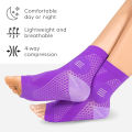 1Pair Neuropathy Socks - Compression Diabetic Toeless Foot Sleeves for Ankle Gout,Plantar Fasciitis Relief Brace for Men Women. 