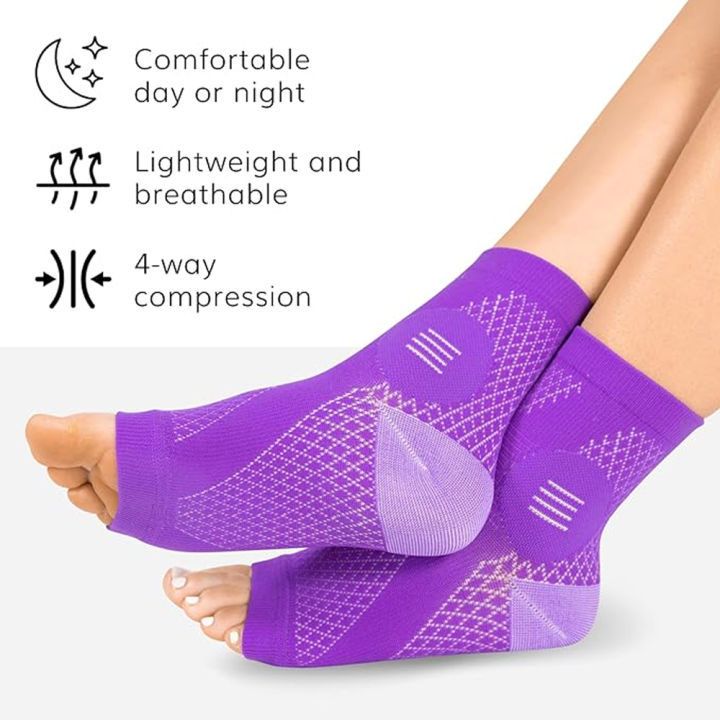 1Pair%20Neuropathy%20Socks%20-%20Compression%20Diabetic%20Toeless%20Foot%20Sleeves%20for%20Ankle%20Gout,Plantar%20Fasciitis%20Relief%20Brace%20for%20Men%20Women%20-%20Image%202