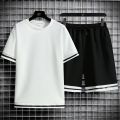 T-shirt & Half Pant For Men[black and white ] Design|fashionable. 