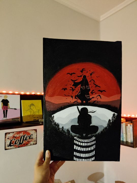 16x11 itachi uchiha Naruto canvas painting hand painted.
