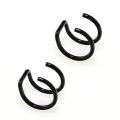 2Pcs 316L Stainless Steel Fake Ear Piercing Jewelry, Clip on Ear Cuffs Fake Lip Ring Non Piercing Labret Rings for Women Men. 