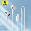 Baseus C17 In-ear Wired Earphone For NOTE 10 NOTE 20 S21 S20 Cellphone Headphones with Mic Wired Headsets.