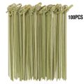 100pcs Disposable Bamboo Knot Skewers Cocktail Picks with Twisted Ends for Snacks Club Sandwiches Party Barbeque forks.