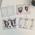Cute Dual Card Position Photo Card Holder 3inch Couple Photo Protection Cover  Idol Photo Card Holder Pendant Ornaments. 