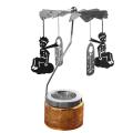 Rotating Candle Holder Thermal Spinning Candlestick Holder Round Revolving Lantern Dream Decoration Candle Tea Light Holder. 