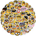 60Pcs Cute Mood Yellow Sticker Aesthetic Korean Stationery PVC Decoration Scrapbooking School Supplies. 