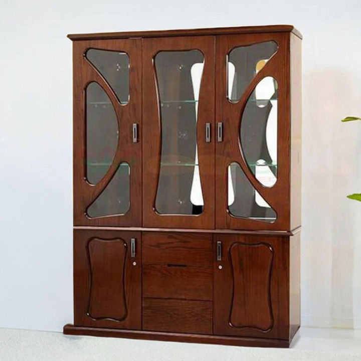 MDF made classic three door showcase
