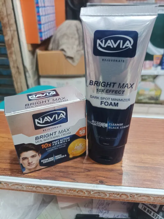 "Navia%20Bright%20Max%20Men%20Whitening%20Cream%20&%20Face%20Wash%20Foam%20%E2%80%93%20Dark%20Spot%20Remover,%20SPF%2050,%20100ml"%20-%20Image%203