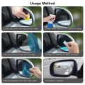 4Pcs/Set Car Rearview Mirror RainProof Film Sticker Window Rain Proof Clear Protective Film Waterproof Rainproof Car Stickers.