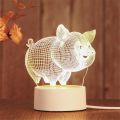 1pc Night Light Creative Acrylic Bedroom Bedside LED Table Lamp Holiday Event Gift System Gifts. 