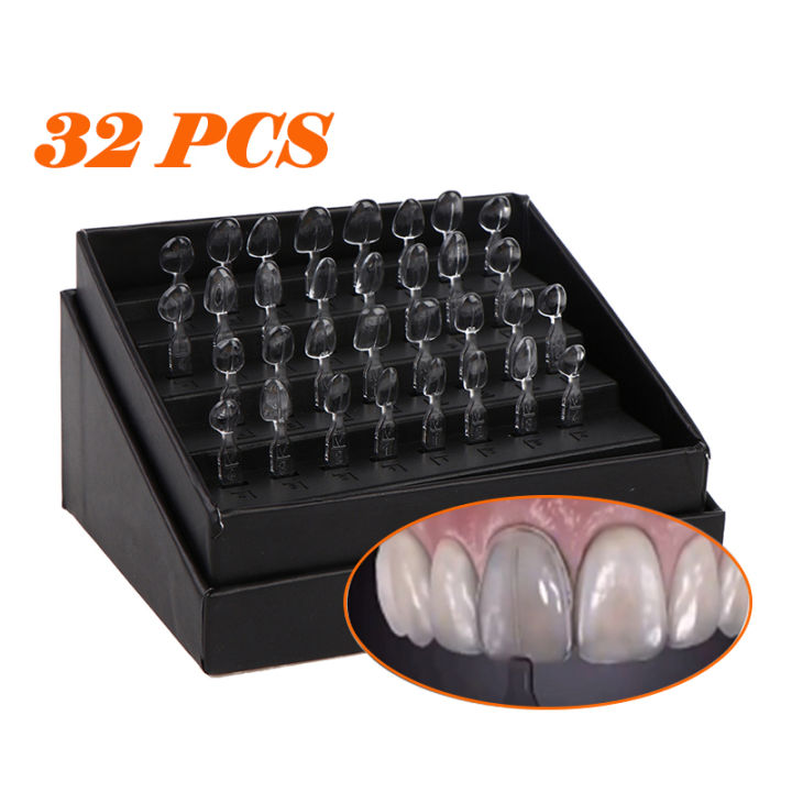 32pcs/Set Dental Veneer Mould Kit Composite Resin Mold Light Cure Autoclave Anterior Front Teeth Mould Teeth Tools