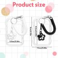 2 Pack Clear Photocard Holder Keychain for Kpops - Protective Card Protector Sleeve with Star Wave Design | ID Badge, Bus Pass,. 
