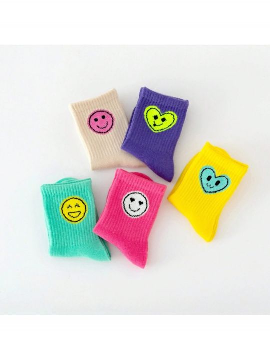 5%20Pairs%20of%20New%20Four-Season%20Children's%20Socks%20with%20Smiley%20Face%20Expressions%20for%20Boys%20and%20Girls,%20Mid-Calf%20and%20High-Calf%20Socks%20-%20Image%206