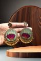 Resin jhumka earrings, customization available in colors and names. 